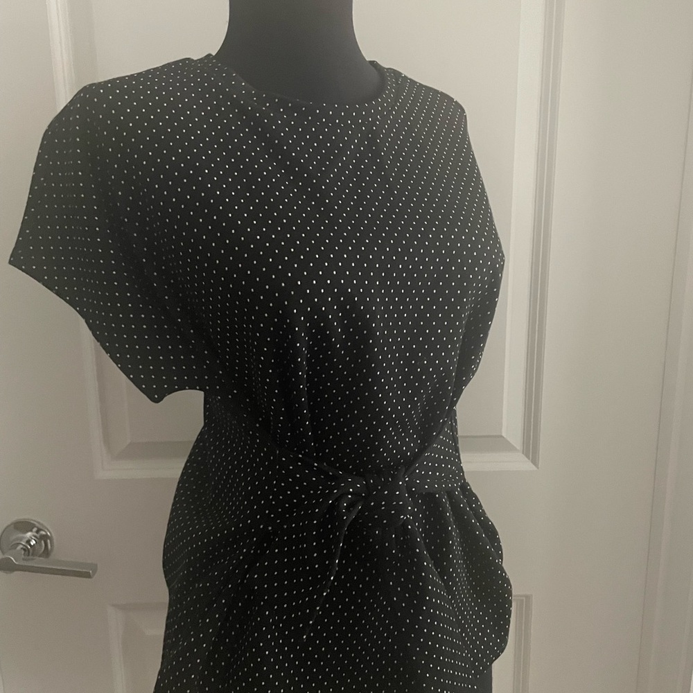 Cotton stretch tie work shirt